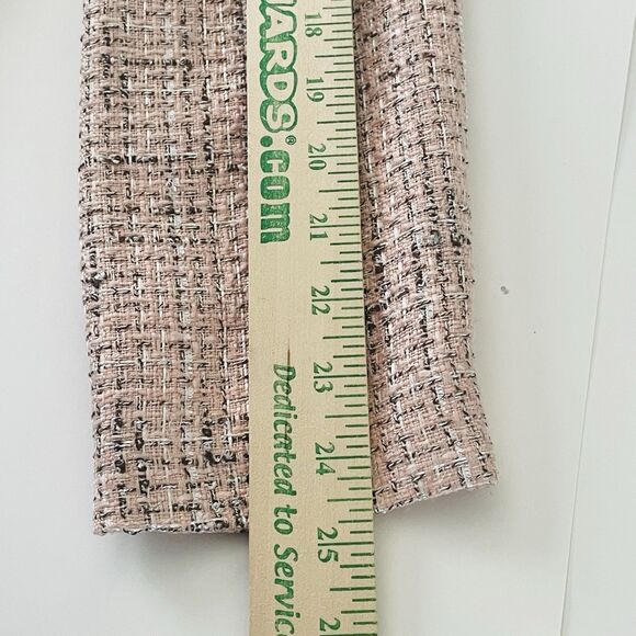 NEW Karl Lagerfeld Paris Tweed Gold Button Blazer Women's Size 4 Pink Career - Picture 14 of 15